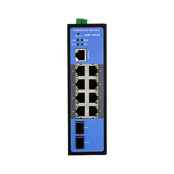 smart home control idm-7452d gigabit optical fiber ring network switch industrial grade 10-port managed din rail
smart home control idm-7452d gigabit optical fiber ring network switch industrial grade 10-port managed din rail