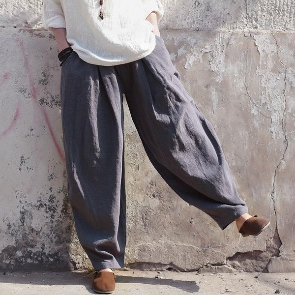 women's pants & capris 2021 spring women retro cotton linen elasitc waist loose vintage solid color trousers plus size, Black;white
women's pants & capris 2021 spring women retro cotton linen elasitc waist loose vintage solid color trousers plus size, Black;white