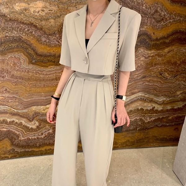 women's two piece pants 2 sets womens outfits summer ladies office ol notched collar short sleeve blazer coat + high waist wide leg lon, White
women's two piece pants 2 sets womens outfits summer ladies office ol notched collar short sleeve blazer coat + high waist wide leg lon, White