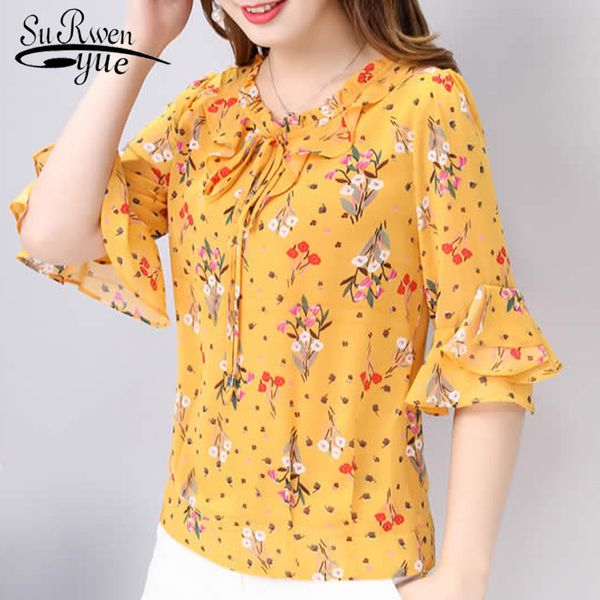 women's summer blouses clothes flare sleeve print chiffon blouse shirt plus size ladies 4225 50 210508, White
women's summer blouses clothes flare sleeve print chiffon blouse shirt plus size ladies 4225 50 210508, White
