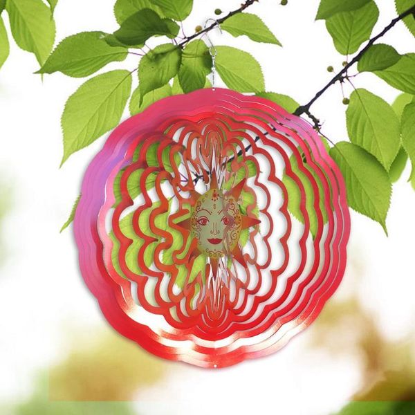 decorative objects & figurines 3d sun wind chimes smiling spinner red metal rotating chime hanging stainless steel spiral garden decoration
decorative objects & figurines 3d sun wind chimes smiling spinner red metal rotating chime hanging stainless steel spiral garden decoration