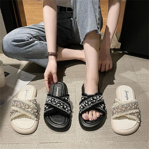 slippers women's shoes 2021 summer wear sandals and all-match flat-bottom non-slip cross beach, Black
slippers women's shoes 2021 summer wear sandals and all-match flat-bottom non-slip cross beach, Black