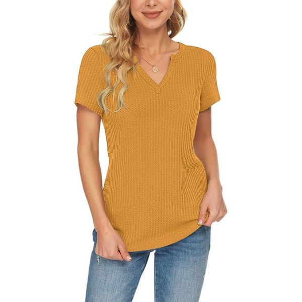 women's blouses & shirts summer fashion knit short sleeve tunic casual v-neck loose blouse shirt blusas mujer de moda femme 2021, White
women's blouses & shirts summer fashion knit short sleeve tunic casual v-neck loose blouse shirt blusas mujer de moda femme 2021, White