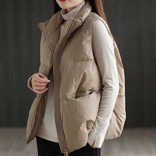women's vests 2021 style vest cotton down outer wear winter stand-up collar loose korean waistcoat jacket sleeveless warm, Black;white
women's vests 2021 style vest cotton down outer wear winter stand-up collar loose korean waistcoat jacket sleeveless warm, Black;white