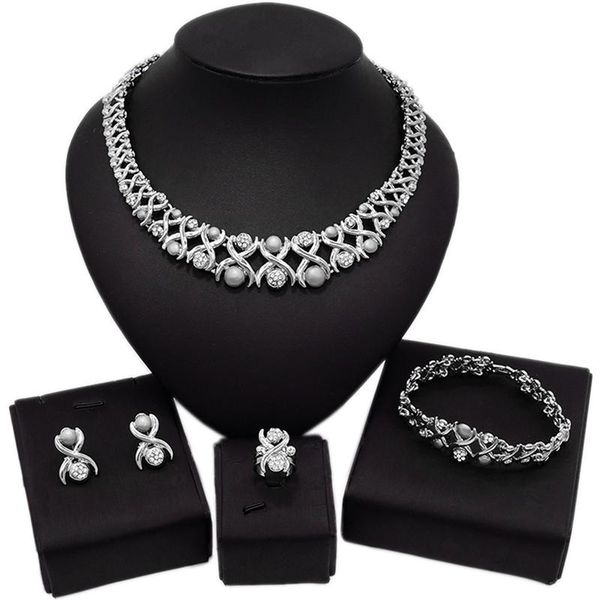 earrings & necklace yulaili classic round shape charm bracelet ring for women fine jewelry sets party anniversary gifts, Silver
earrings & necklace yulaili classic round shape charm bracelet ring for women fine jewelry sets party anniversary gifts, Silver