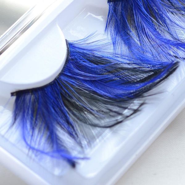 blue mixed black exaggerated false eyelashes stage makeup art modeling eye lashes winged feather fake eyelash1
blue mixed black exaggerated false eyelashes stage makeup art modeling eye lashes winged feather fake eyelash1