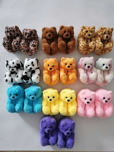 children's teddy bear slippers cute fluffy plush indoor slides kids home slippers casual flats furry sandals shoes y0902, Black
children's teddy bear slippers cute fluffy plush indoor slides kids home slippers casual flats furry sandals shoes y0902, Black