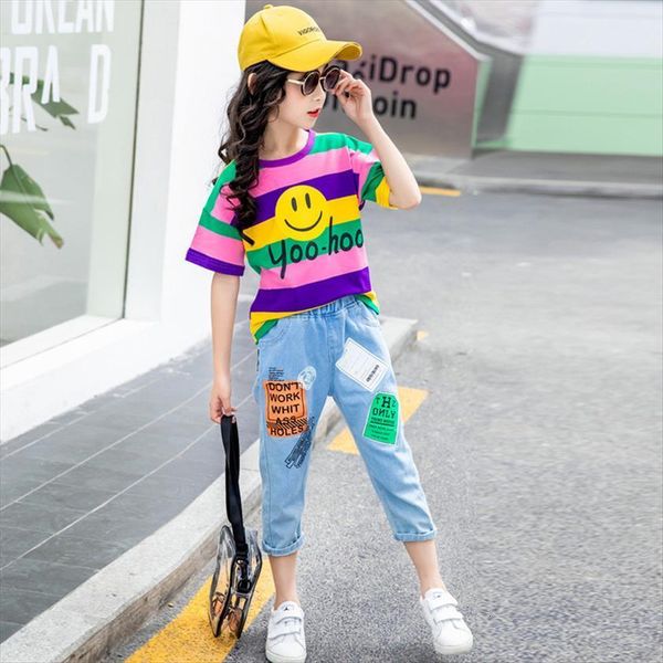 summer kids toddler girls clothing set striped smiley shirt pant short sleeve cotton children clothes 4 5 6 7 8, White
summer kids toddler girls clothing set striped smiley shirt pant short sleeve cotton children clothes 4 5 6 7 8, White