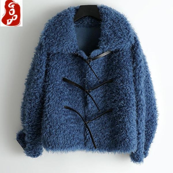 women's fur & faux real coat female autumn winter clothes 2021 korean vintage sheep shearing jacket women 100% wool hiver 2677, Black
women's fur & faux real coat female autumn winter clothes 2021 korean vintage sheep shearing jacket women 100% wool hiver 2677, Black