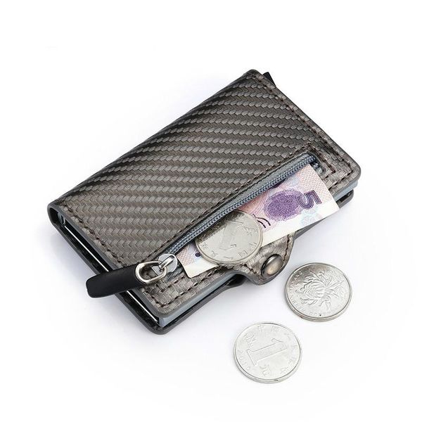 bycobecy carbon fiber smart wallet card rfid men business button male coin purse id holder with zipper wallets, Red;black
bycobecy carbon fiber smart wallet card rfid men business button male coin purse id holder with zipper wallets, Red;black