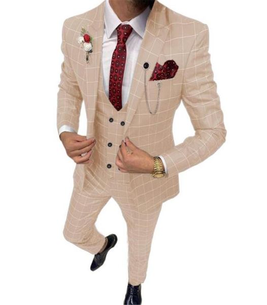 men's suits & blazers suit plaid blue 3 piece beige slim fit dress fashion checked for 2021 wedding (jacket+pant+vest), White;black
men's suits & blazers suit plaid blue 3 piece beige slim fit dress fashion checked for 2021 wedding (jacket+pant+vest), White;black