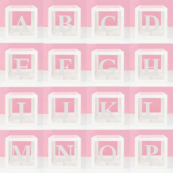 1pcs kid birthday balloon packing gift boxes letter a-z transparent box square boy girl baby shower wedding party decoration
1pcs kid birthday balloon packing gift boxes letter a-z transparent box square boy girl baby shower wedding party decoration