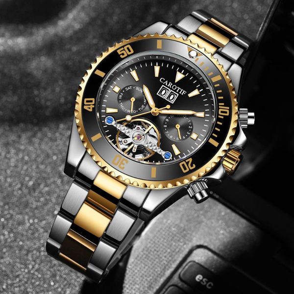 wristwatches gold mechanical business watch waterproof calendar automatic wristwatch clock date display watches for men clock sporting, Slivery;brown
wristwatches gold mechanical business watch waterproof calendar automatic wristwatch clock date display watches for men clock sporting, Slivery;brown
