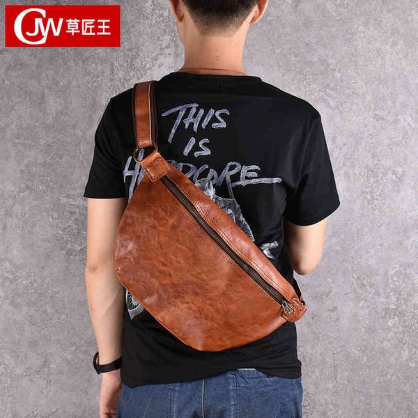 leather men's chest bag handmade messenger large capacity leisure vegetable tanned sports waist, Black;red
leather men's chest bag handmade messenger large capacity leisure vegetable tanned sports waist, Black;red