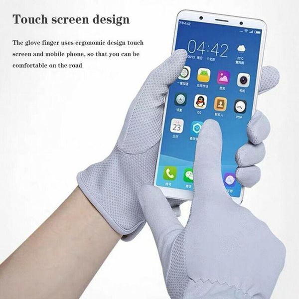 five fingers gloves sweatproof touchscreen women upf50+ anti-slip driving full-finger cycling, Blue;gray
five fingers gloves sweatproof touchscreen women upf50+ anti-slip driving full-finger cycling, Blue;gray