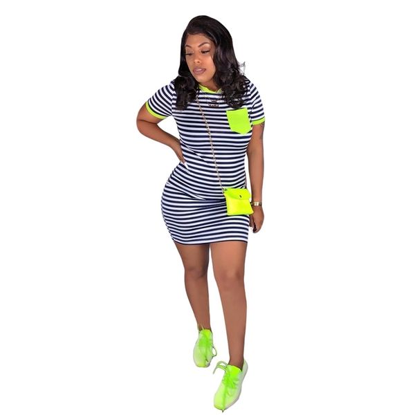 omsj women casual pockets stripe bodycon dress o neck short sleeve t shirt mini female fashion clothing summer vestidos 210517, Black;gray
omsj women casual pockets stripe bodycon dress o neck short sleeve t shirt mini female fashion clothing summer vestidos 210517, Black;gray