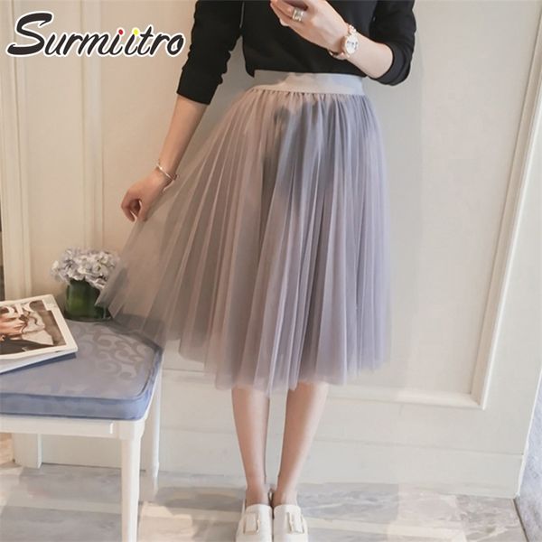 pleated tulle midi skirt women summer korean style knee length high waist white black sun school female 210421
pleated tulle midi skirt women summer korean style knee length high waist white black sun school female 210421