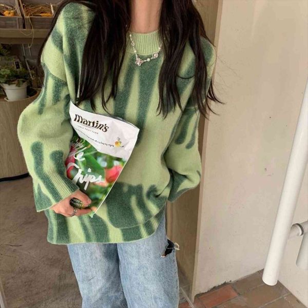 women o neck korean oversized sweaters pullover stripes print elegant winter streetwear knitted outerwear, White;black
women o neck korean oversized sweaters pullover stripes print elegant winter streetwear knitted outerwear, White;black