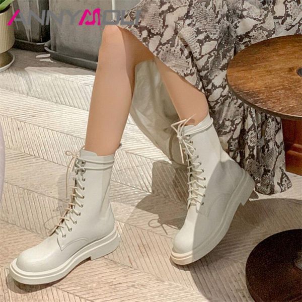 boots annymoli flats platform mid calf women real leather motorcycle lace up flat female shoes autumn winter size 40, Black
boots annymoli flats platform mid calf women real leather motorcycle lace up flat female shoes autumn winter size 40, Black