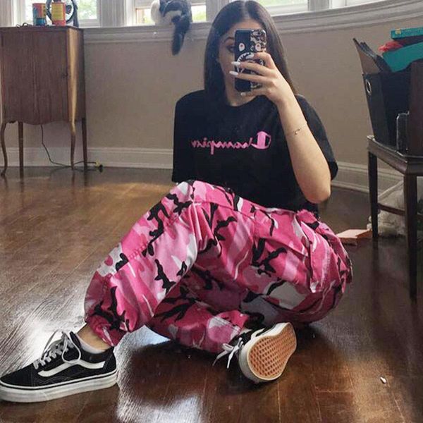 women high waist camouflage pants fashion pantalon femme trouser ankle-length sweatpants cotton streetwear camo women's & capris, Black;white
women high waist camouflage pants fashion pantalon femme trouser ankle-length sweatpants cotton streetwear camo women's & capris, Black;white