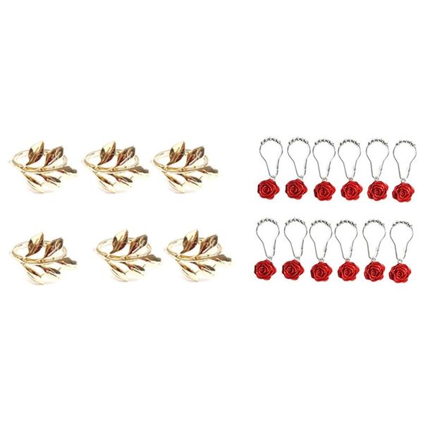 hooks & rails 6pcs fall leaves christening bangle metal napkin holder with 12pcs shower curtain rings,red
hooks & rails 6pcs fall leaves christening bangle metal napkin holder with 12pcs shower curtain rings,red