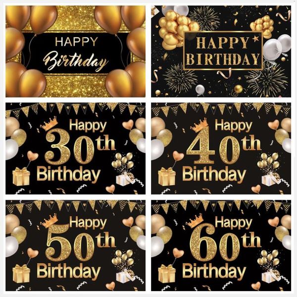 party decoration 150x100cm black gold happy birthday backdrops banner po booth background kids 30th 40th 50th 
party decoration 150x100cm black gold happy birthday backdrops banner po booth background kids 30th 40th 50th