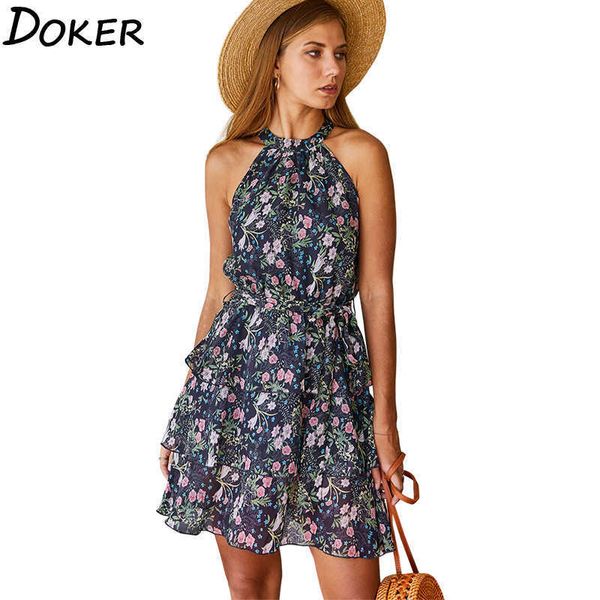 bohemia chiffon floral printing sleeveless ruffle hem women dress casual loose beach holiday female prom es 210604, Black;gray
bohemia chiffon floral printing sleeveless ruffle hem women dress casual loose beach holiday female prom es 210604, Black;gray