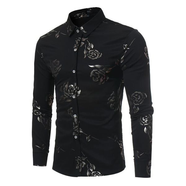 men's dress shirts wholesale fashion long sleeved solid color rose printed classic for men 229c, White;black
men's dress shirts wholesale fashion long sleeved solid color rose printed classic for men 229c, White;black