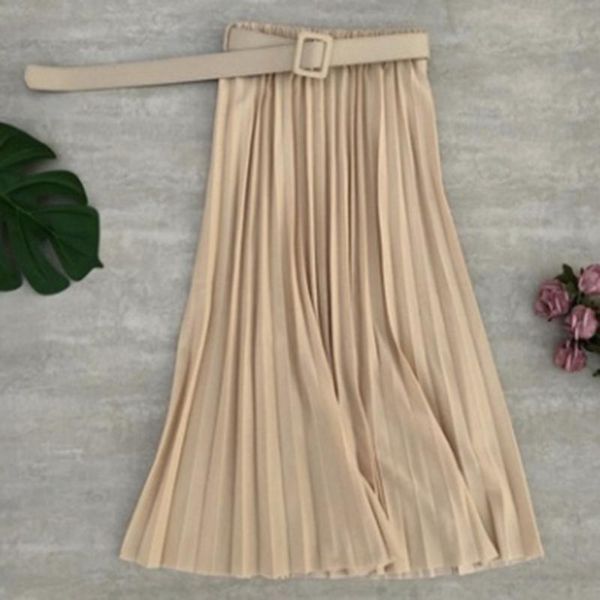skirts women pleated skirt casual high waist solid color belted ladies middle vintage simple mujer faldas fashion, Black
skirts women pleated skirt casual high waist solid color belted ladies middle vintage simple mujer faldas fashion, Black