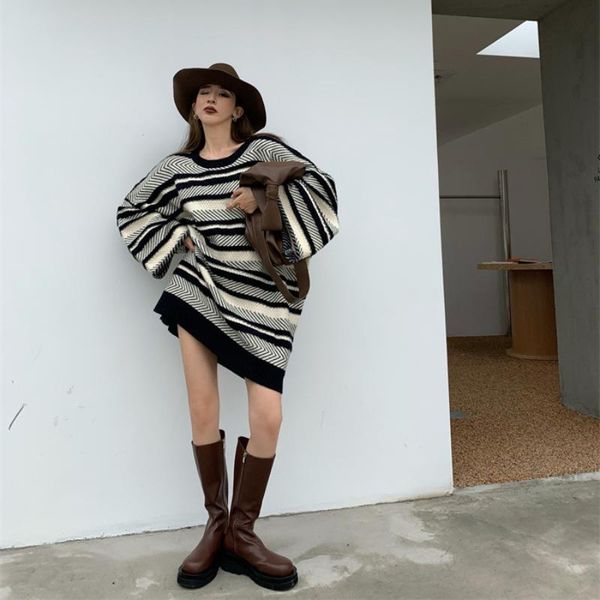 women's sweaters 2021 oversize autumn winter fashion tie-dyed loose knitted for women pull femme, White;black
women's sweaters 2021 oversize autumn winter fashion tie-dyed loose knitted for women pull femme, White;black