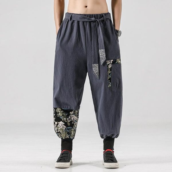 chinese style mens cotton linen harem pants costume -e print belt retro haori baggy trousers harajuku hip hop men's, Black
chinese style mens cotton linen harem pants costume -e print belt retro haori baggy trousers harajuku hip hop men's, Black