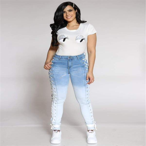 women high waist plus size jeans 2021 fashion printed denim elastic snow wash pencil pants casual women's, Blue
women high waist plus size jeans 2021 fashion printed denim elastic snow wash pencil pants casual women's, Blue