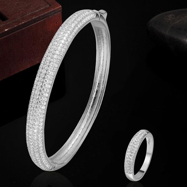 earrings & necklace cubic zircon bangles rings wedding jewelry sets metal copper bangle pulseira mujer women's gold, Silver
earrings & necklace cubic zircon bangles rings wedding jewelry sets metal copper bangle pulseira mujer women's gold, Silver