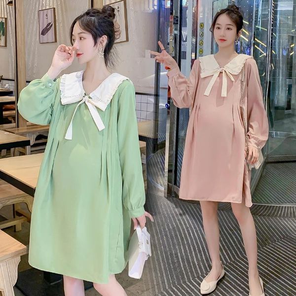 maternity dresses 116# clothes spring autumn cotton turn down collar long sleeves loose stylish dress for pregnant women, White
maternity dresses 116# clothes spring autumn cotton turn down collar long sleeves loose stylish dress for pregnant women, White