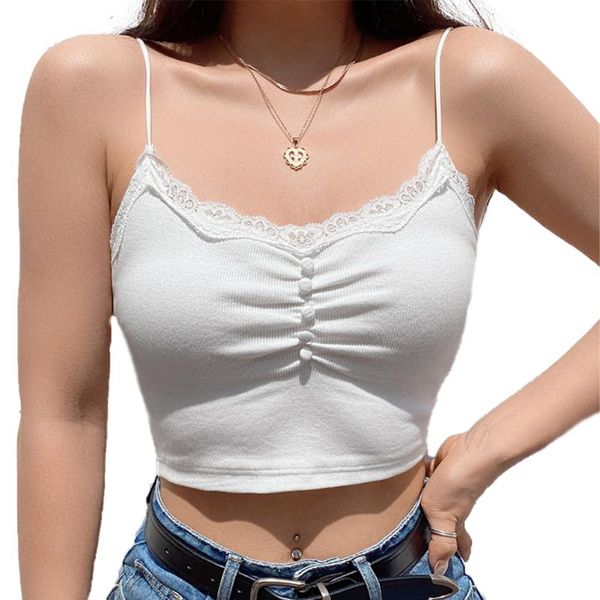 women's tanks & camis ladies summer v-neck camisole girls solid color lace splicing sleeveless short basic, White
women's tanks & camis ladies summer v-neck camisole girls solid color lace splicing sleeveless short basic, White
