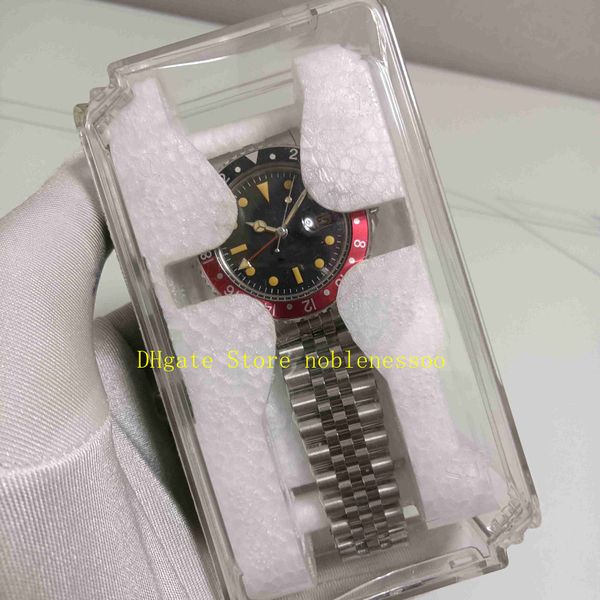 2 model and gift box mens vintage watches men's sapphire glass black dial 1675 blue red pepsi bezel 40mm steel bp factory 2813 movement, Slivery;brown
2 model and gift box mens vintage watches men's sapphire glass black dial 1675 blue red pepsi bezel 40mm steel bp factory 2813 movement, Slivery;brown