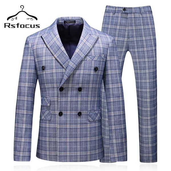 men's suits & blazers rsfocus mens double breasted 2021 spring autumn 4xl 5xl groom wedding suit 2 piece sky blue plaid jacket+pants tz, White;black
men's suits & blazers rsfocus mens double breasted 2021 spring autumn 4xl 5xl groom wedding suit 2 piece sky blue plaid jacket+pants tz, White;black
