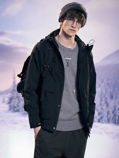 men drawstring hooded windbreaker jacket e99t#, Black;brown
men drawstring hooded windbreaker jacket e99t#, Black;brown