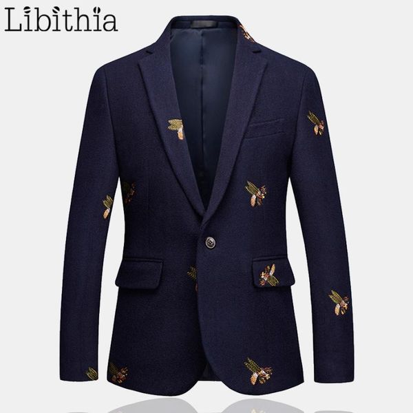 men's suits & blazers mens one button blazer bee embroidery wedding smart casual slim fit jacket big size 6xl navy blue clothes, White;black
men's suits & blazers mens one button blazer bee embroidery wedding smart casual slim fit jacket big size 6xl navy blue clothes, White;black