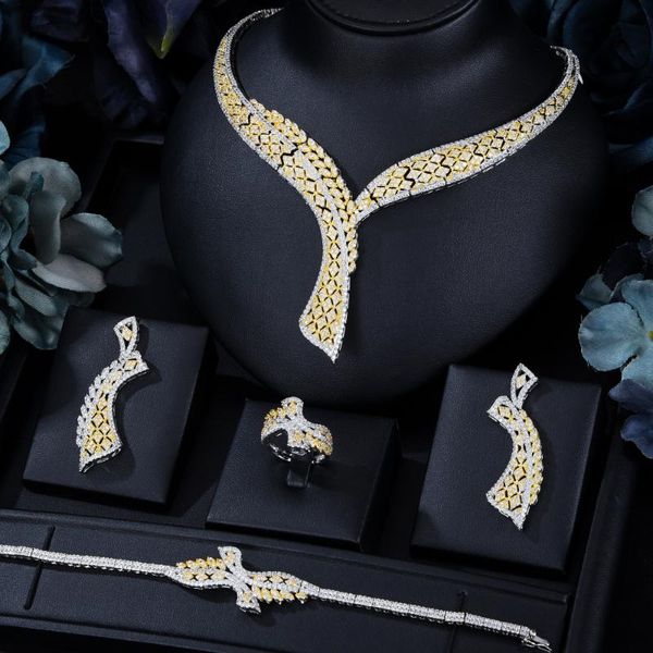 earrings & necklace godki dubai noble luxury trendy shiny 4pcs jewelry set for women romantic bridal wedding sets, Silver
earrings & necklace godki dubai noble luxury trendy shiny 4pcs jewelry set for women romantic bridal wedding sets, Silver