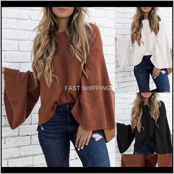 womens clothing apparel women knitted flare sleeve solid o neck fashion female loose casual pullover sweaters autumn winter outwear dr, White;black
womens clothing apparel women knitted flare sleeve solid o neck fashion female loose casual pullover sweaters autumn winter outwear dr, White;black