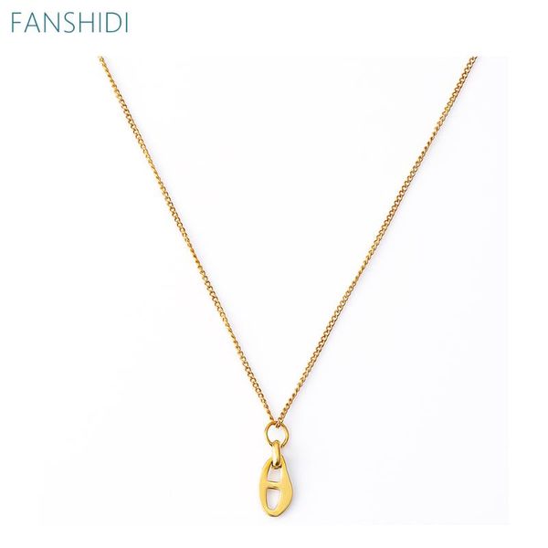 chains fanshidi stainless steel pig nose charm for women gold color rolo chain clavicle female, Silver
chains fanshidi stainless steel pig nose charm for women gold color rolo chain clavicle female, Silver