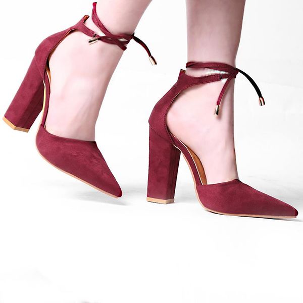 dress shoes high heels women's sandals spring autumn flock woman ladies pumps thin air footwear women lace up, Black
dress shoes high heels women's sandals spring autumn flock woman ladies pumps thin air footwear women lace up, Black