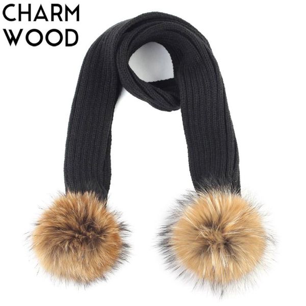 kids knitted scarf with double raccoon fur pompom boys and girls cashmere plain black scarves shawl wrap winter warm accessories & wraps, Red;brown
kids knitted scarf with double raccoon fur pompom boys and girls cashmere plain black scarves shawl wrap winter warm accessories & wraps, Red;brown