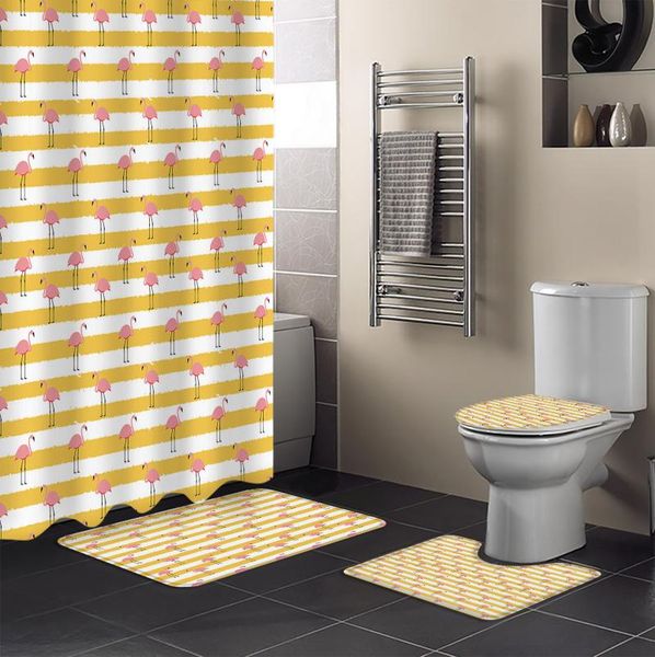 animal flamingo stripes shower curtain set toilet seat cover bathroom decor accessories mat curtains
animal flamingo stripes shower curtain set toilet seat cover bathroom decor accessories mat curtains