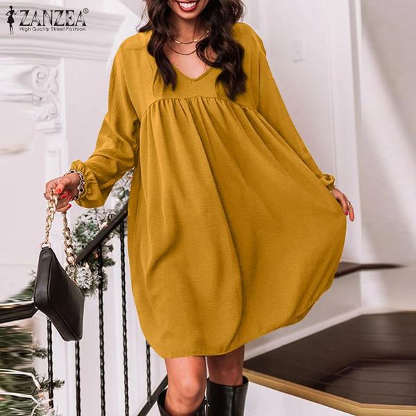 casual dresses zanzea women o neck long sleeve solid dress summer elegant knee-length vestidos loose party beach kaftan sundress, Black;gray
casual dresses zanzea women o neck long sleeve solid dress summer elegant knee-length vestidos loose party beach kaftan sundress, Black;gray