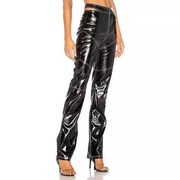 zoulv spring/autumn fashion personality pu pants high waist openwork retro casual zipper street straight legs feet women's & capris, Black;white
zoulv spring/autumn fashion personality pu pants high waist openwork retro casual zipper street straight legs feet women's & capris, Black;white