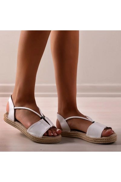 sandals white, Black