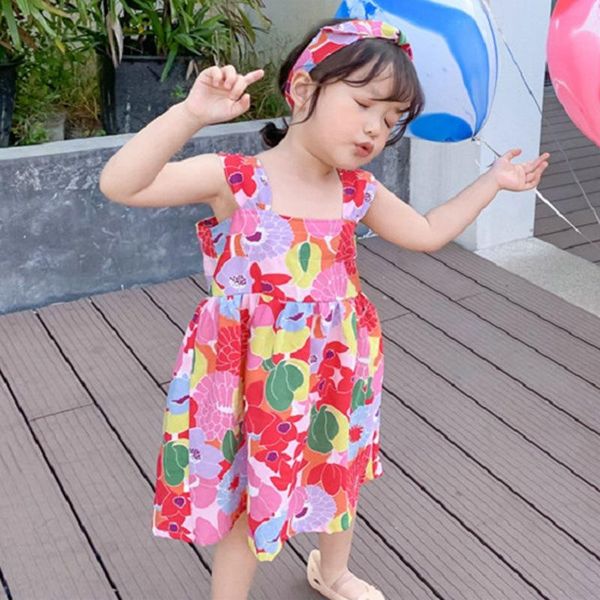 girl's dresses children girl flower printed sling beach dress camisole sleveless cotton sundress kids clothing for fairy, Red;yellow
girl's dresses children girl flower printed sling beach dress camisole sleveless cotton sundress kids clothing for fairy, Red;yellow