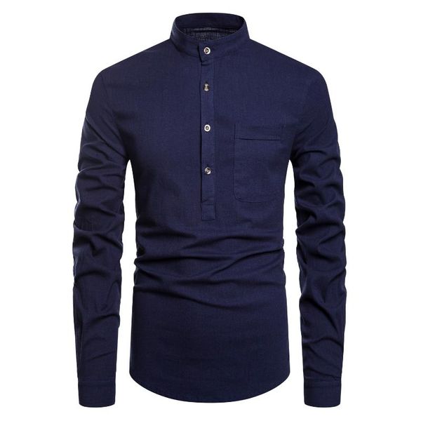 men's casual shirts stylish long sleeve stand collar relaxed-fit daily look linen shirt solid color, White;black
men's casual shirts stylish long sleeve stand collar relaxed-fit daily look linen shirt solid color, White;black